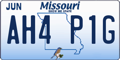 MO license plate AH4P1G