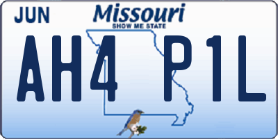 MO license plate AH4P1L