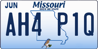 MO license plate AH4P1Q
