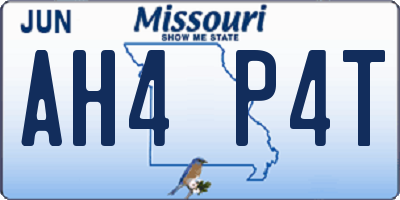 MO license plate AH4P4T