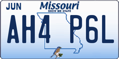 MO license plate AH4P6L