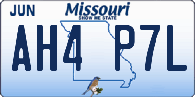 MO license plate AH4P7L