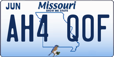 MO license plate AH4Q0F