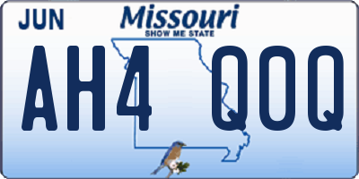 MO license plate AH4Q0Q