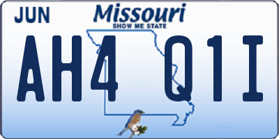 MO license plate AH4Q1I
