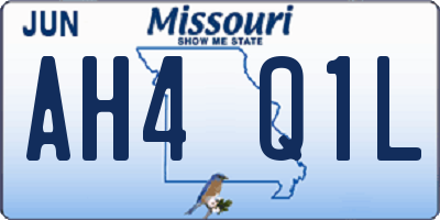 MO license plate AH4Q1L