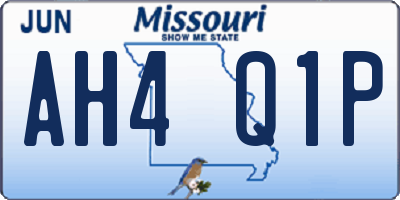 MO license plate AH4Q1P