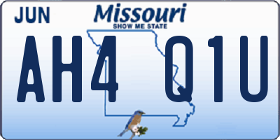 MO license plate AH4Q1U