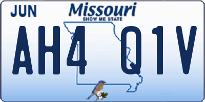 MO license plate AH4Q1V