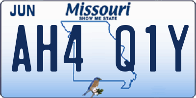 MO license plate AH4Q1Y