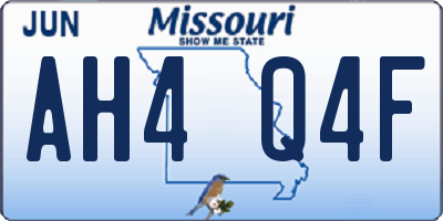 MO license plate AH4Q4F