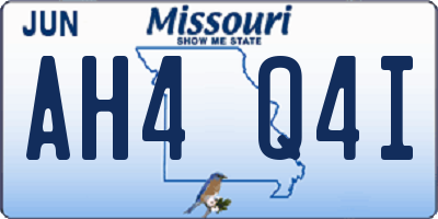 MO license plate AH4Q4I