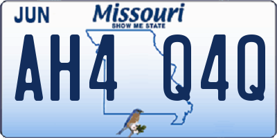 MO license plate AH4Q4Q