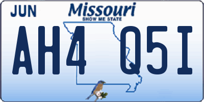 MO license plate AH4Q5I