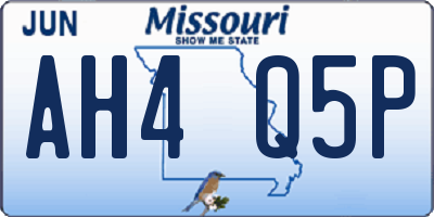 MO license plate AH4Q5P