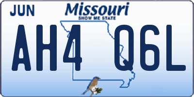 MO license plate AH4Q6L