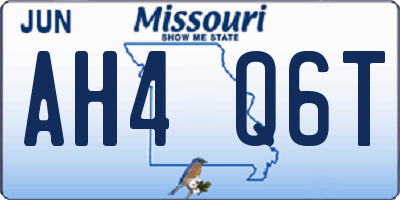 MO license plate AH4Q6T