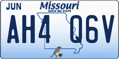 MO license plate AH4Q6V