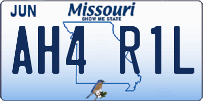 MO license plate AH4R1L