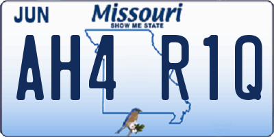MO license plate AH4R1Q