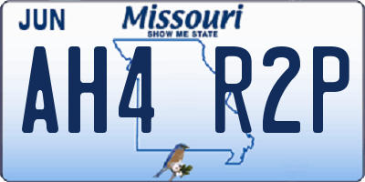 MO license plate AH4R2P