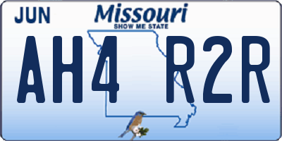 MO license plate AH4R2R