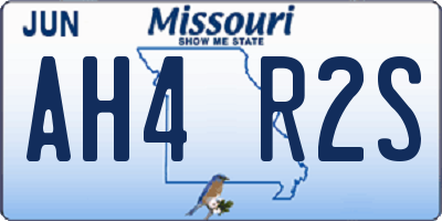 MO license plate AH4R2S