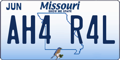 MO license plate AH4R4L