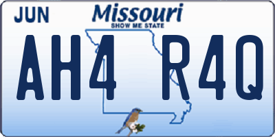 MO license plate AH4R4Q