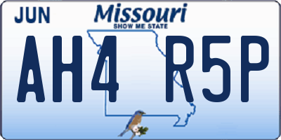 MO license plate AH4R5P