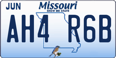 MO license plate AH4R6B