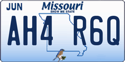 MO license plate AH4R6Q