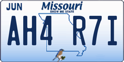 MO license plate AH4R7I