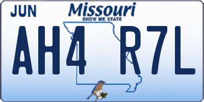 MO license plate AH4R7L