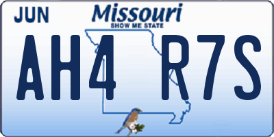 MO license plate AH4R7S