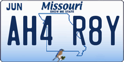 MO license plate AH4R8Y