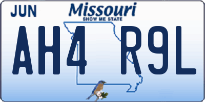 MO license plate AH4R9L