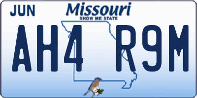 MO license plate AH4R9M