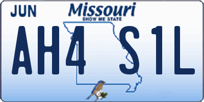 MO license plate AH4S1L
