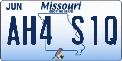 MO license plate AH4S1Q