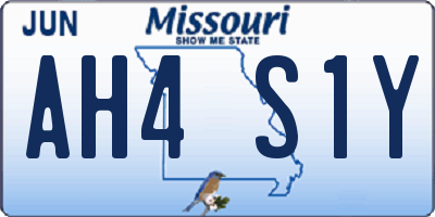 MO license plate AH4S1Y