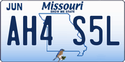 MO license plate AH4S5L