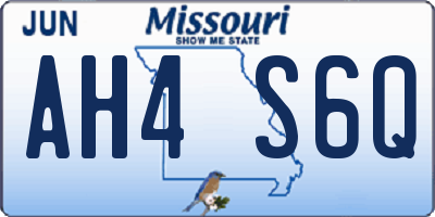 MO license plate AH4S6Q