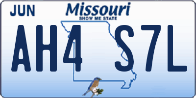 MO license plate AH4S7L