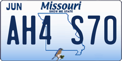 MO license plate AH4S7O