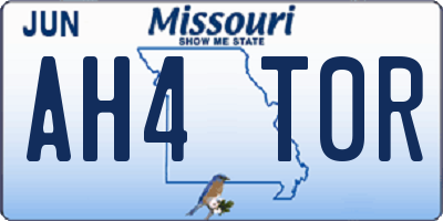 MO license plate AH4T0R