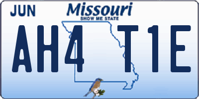 MO license plate AH4T1E