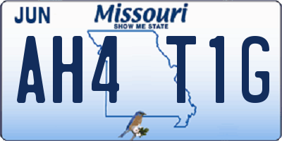 MO license plate AH4T1G