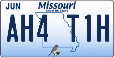 MO license plate AH4T1H