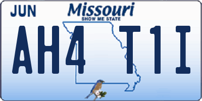 MO license plate AH4T1I